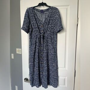 Seraphine Maternity Button Up Midi Dress — Size 14